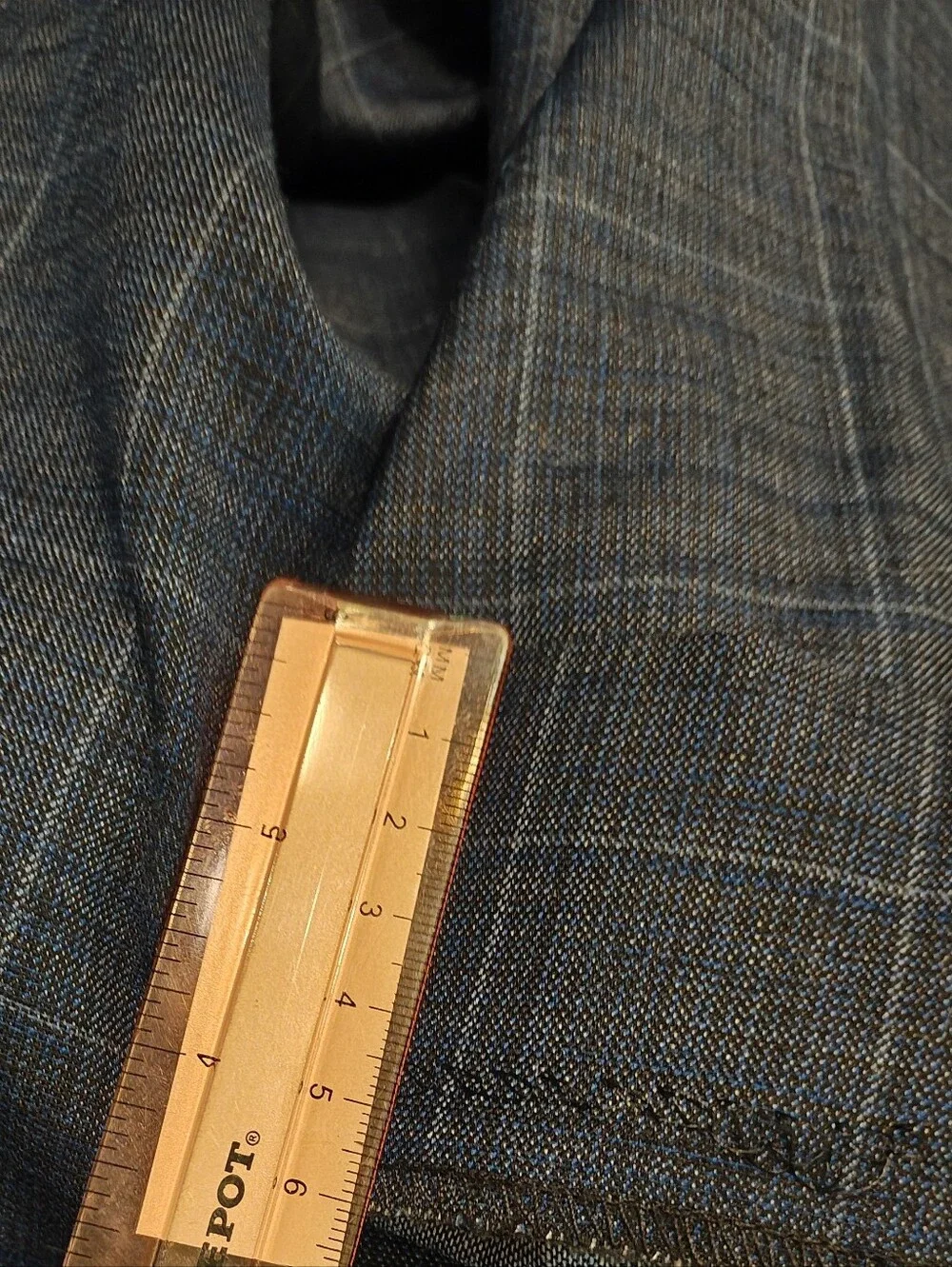 Calvin Klein Window Pane Slim Fit 3 Piece Wool Blended Suit